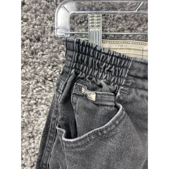 Vtg Lee Jeans Womens 6 Medium Charcoal Gray Relaxed-Fit Side Elastic Tapered Leg - Picture 8 of 16
